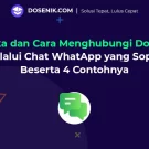 Etika dan Cara Menghubungi Dosen via Chat WhatsAp yang Sopan