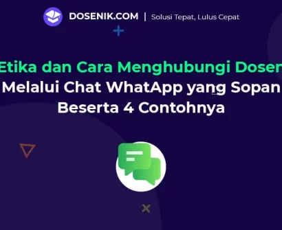 Etika dan Cara Menghubungi Dosen via Chat WhatsAp yang Sopan